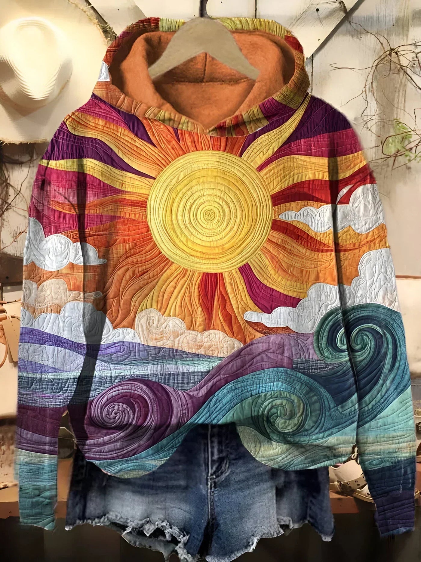 Serena | T-shirt met Sunrise grafiek