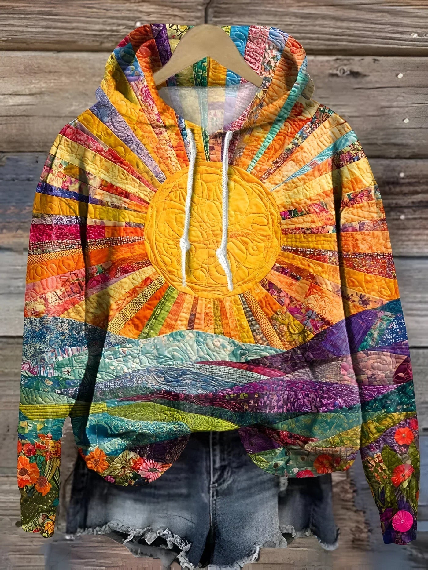 Aurora | Hoodie met zonsonderganglandschap